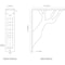 Ekena Millwork Damon Wrought Iron Bracket, (Triple center brace), Powder Coated Black 2"W x 7 1/2"D x 10"H BKTM02X07X10TDA - alternate 2